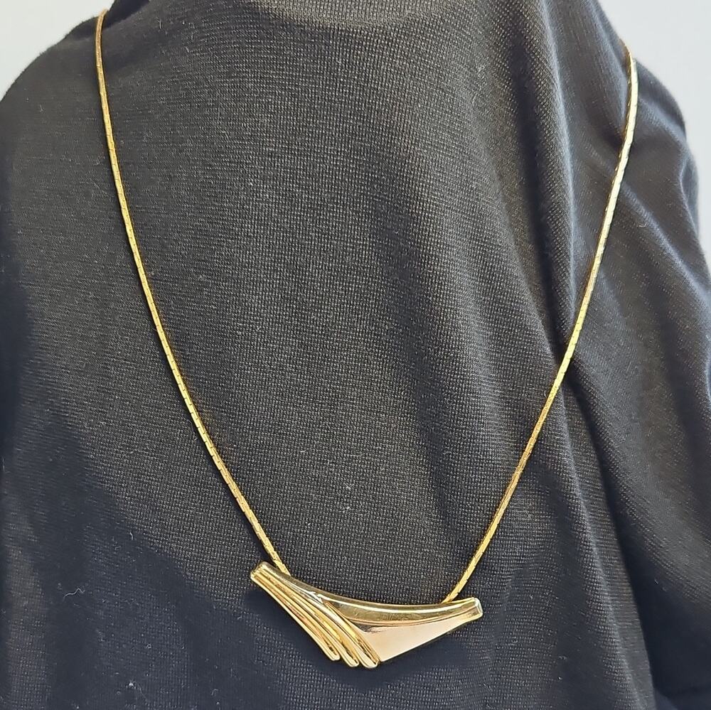 1980's Gold Tone Snake Chain Vintage Choker Necklace 20in